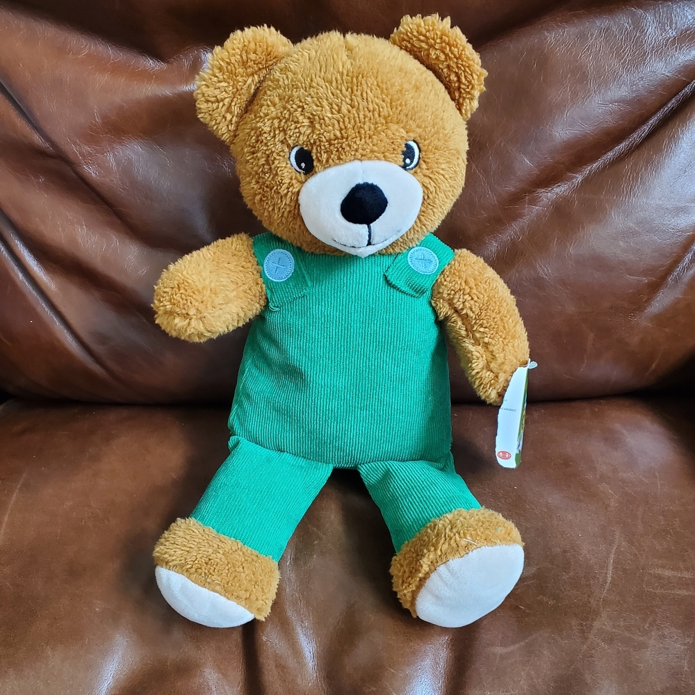 Kohl's Brown Corduroy Teddy Bear in Green Outfit
